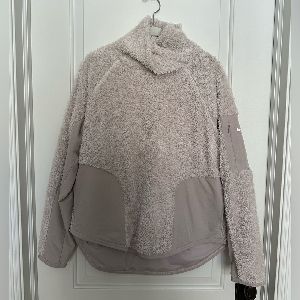 Nike Sherpa Thermal Fleece Cowlneck Pullover Sweatshirt
